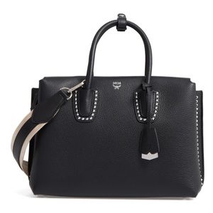 MCM Medium Milla Studded Leather Tote